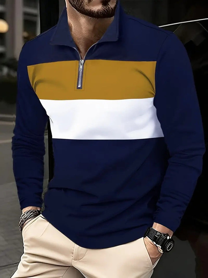 Men's casual sweater with modern zipper Lisslune