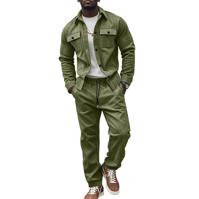 Men's Casual Long Jacket with Practical Button Pockets and Elastic Details Lisslune