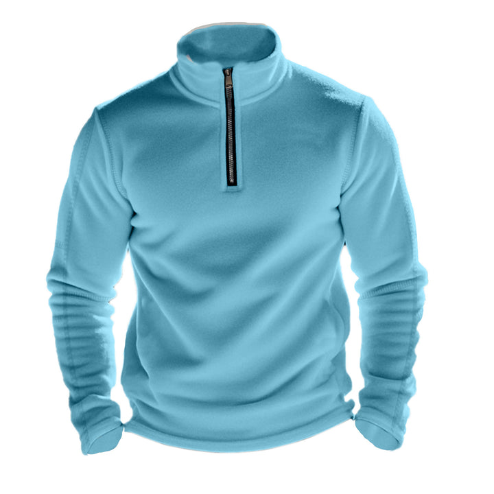 Men's fleece pullover with half zipper and breathable properties Lisslune