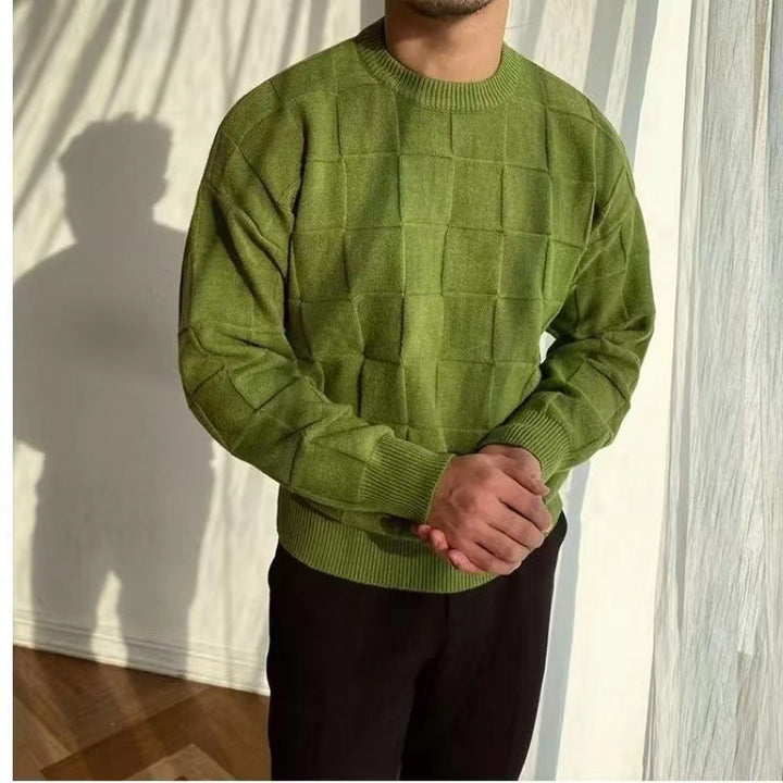 Men's casual sweater with textured design Lisslune