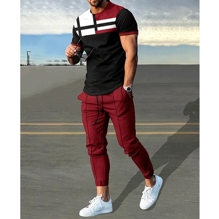 Men's polo shirt with modern color block design and casual fit Lisslune