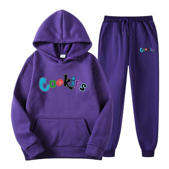 Women's Hoodie and Jogging Pants Set with Colorful Graphic Print Lisslune