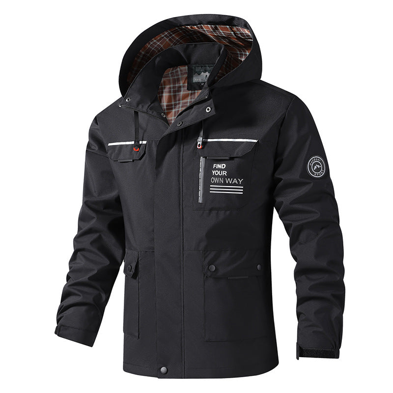 Men's Windproof Leisure Jacket with Practical Multifunctional Pockets Lisslune
