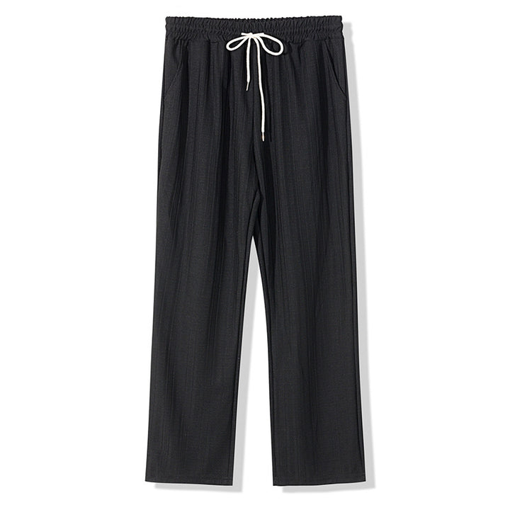 Men's Casual Leisure Pants with Elastic Waistband and Adjustable Drawstring Lisslune
