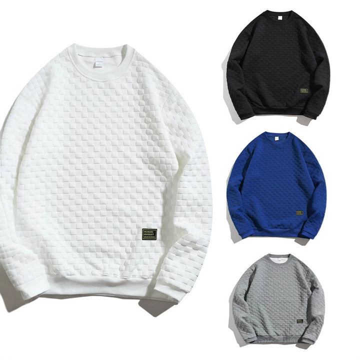 Men's sweatshirt with textured design and modern round neckline Lisslune
