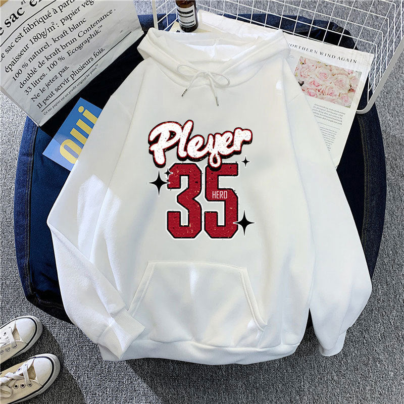 Women's hooded sweatshirt with creative basketball design Lisslune
