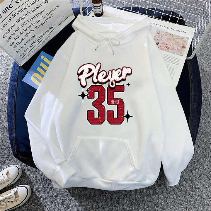 Women's hooded sweatshirt with creative basketball design Lisslune