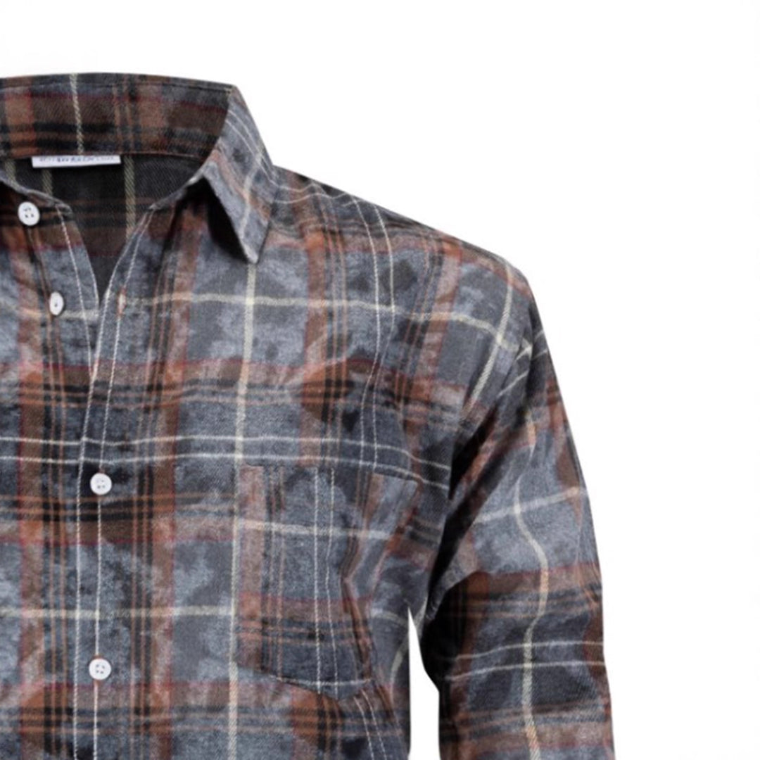 Men's Checkered Flannel Shirt Lisslune