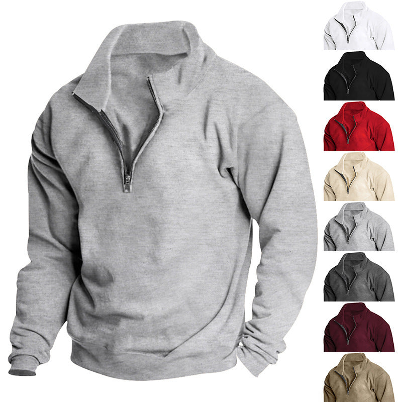 Men's casual hoodie with half zipper and soft lining Lisslune