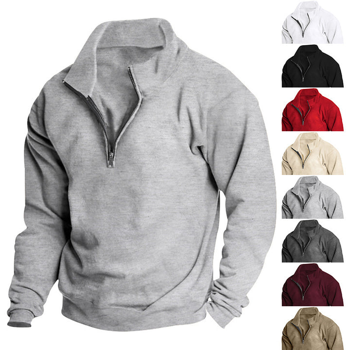 Men's casual hoodie with half zipper and soft lining Lisslune