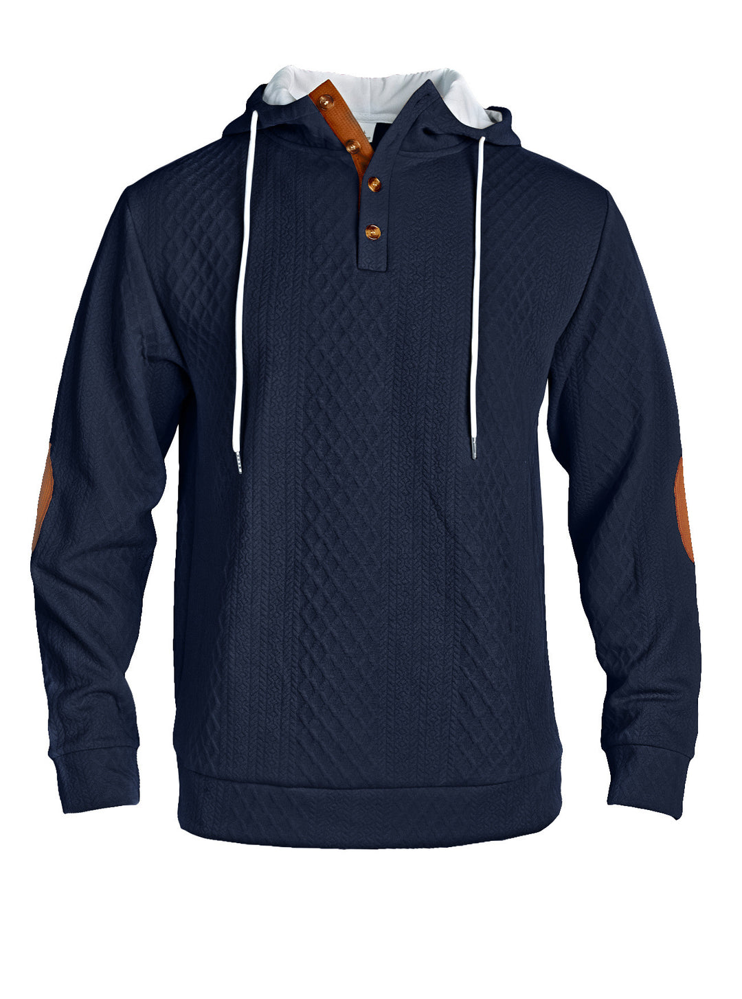 Men's casual hoodie with innovative knit structure and fashionable accents Lisslune