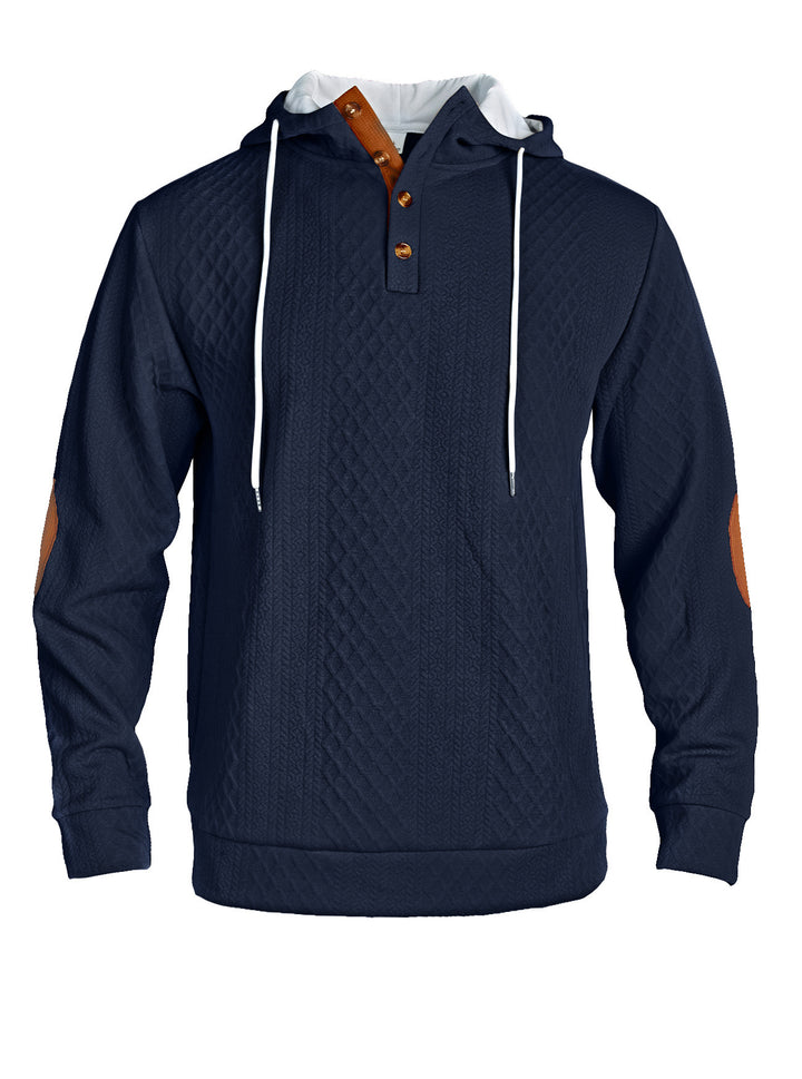 Men's casual hoodie with innovative knit structure and fashionable accents Lisslune