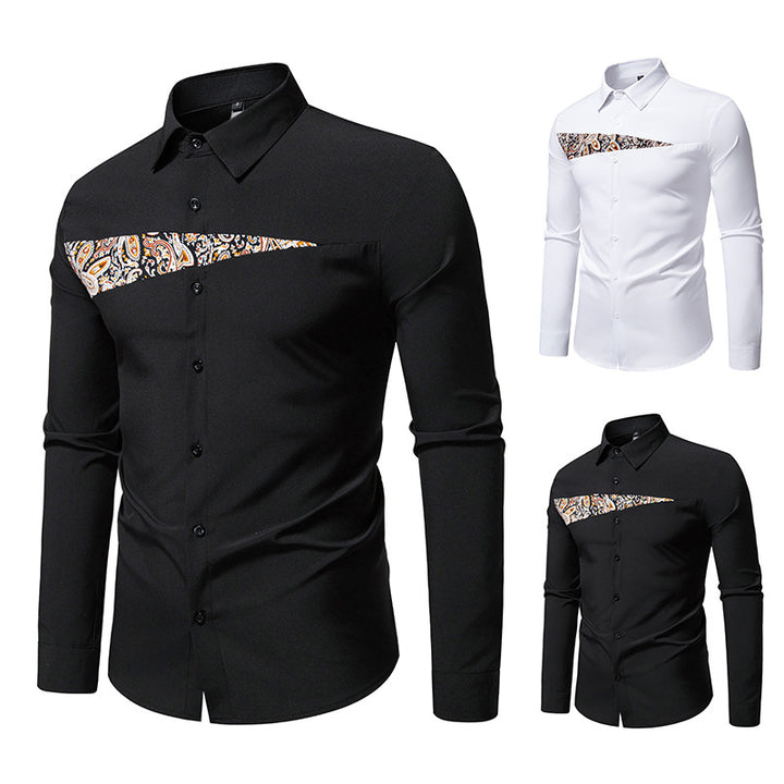 Men's Elegant Shirt with Unique Pattern and Modern Cut Lisslune