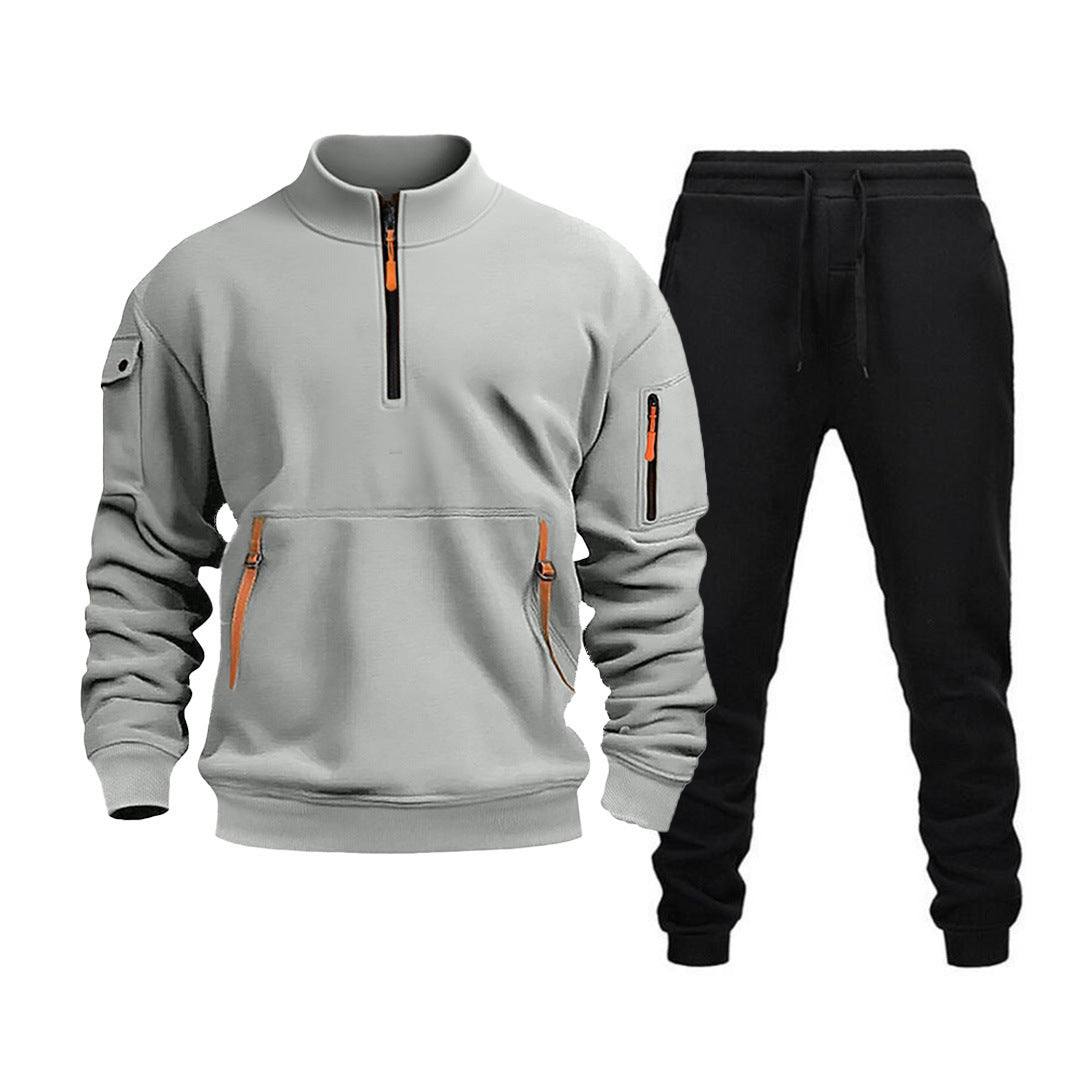 Men's modern tracksuit with functional pockets and zipper details Lisslune