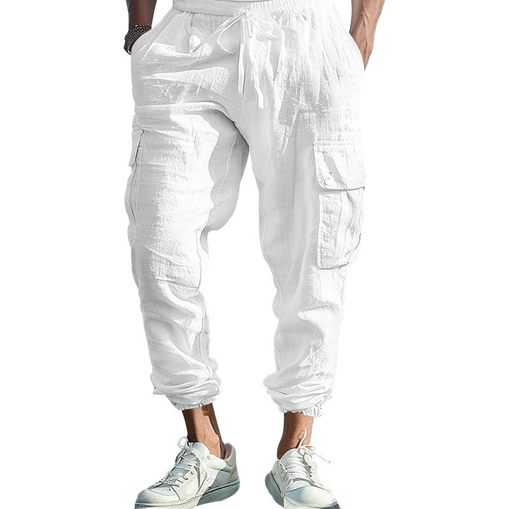 Men's cargo pants with elastic waistband and practical side pockets Lisslune 1759578019