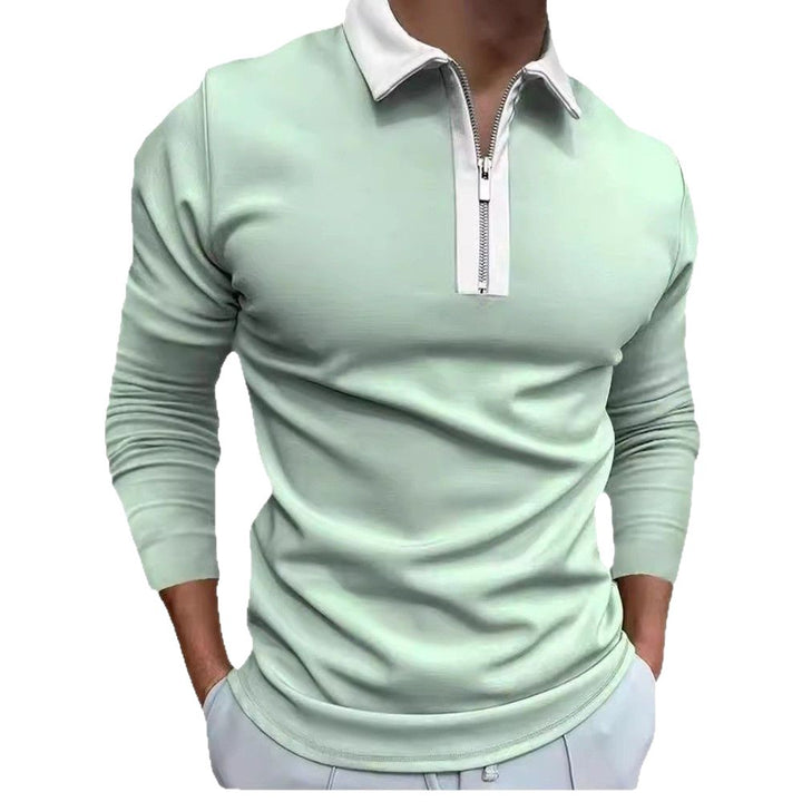 Men's sweatshirt with modern stand-up collar and functional zipper Lisslune