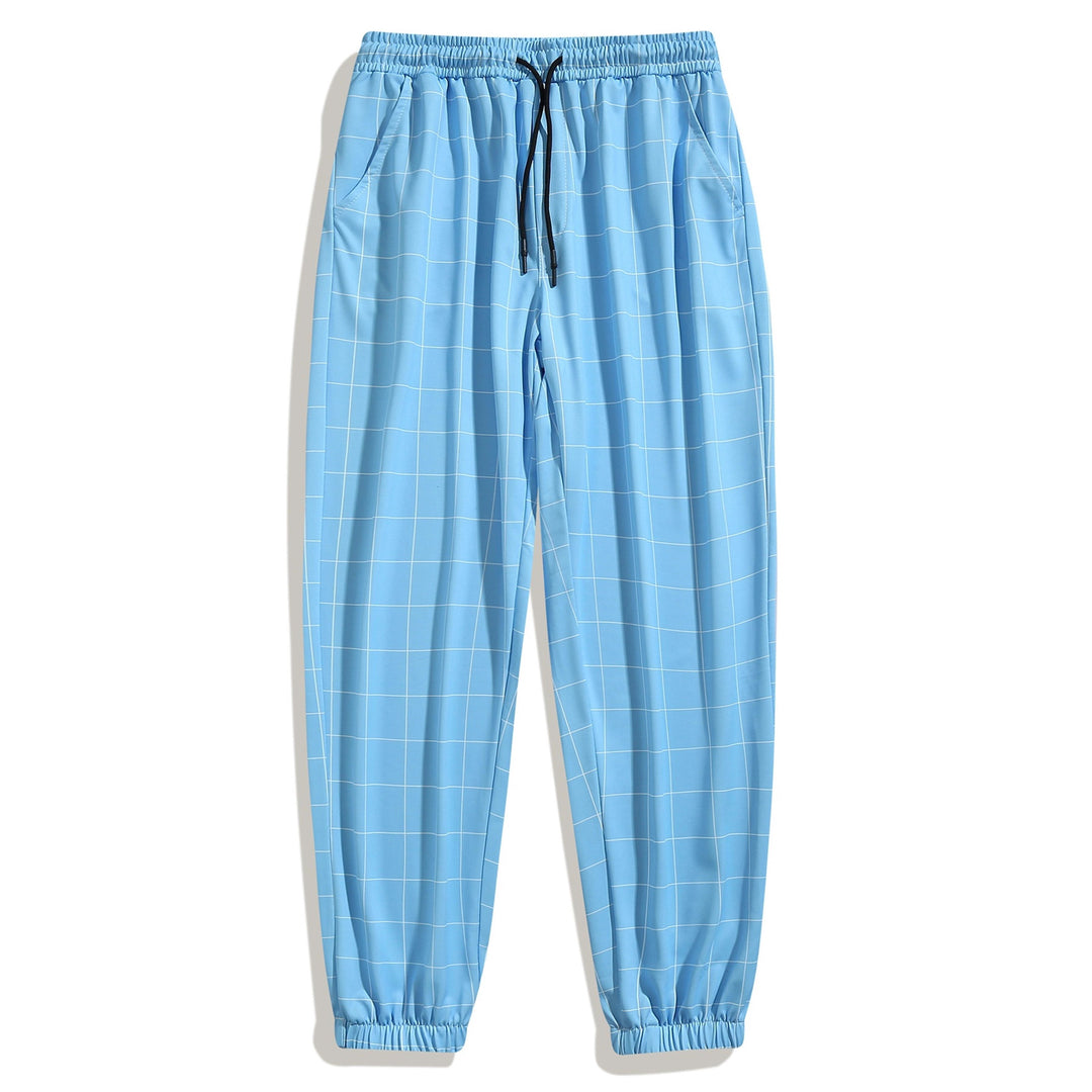 Men's sporty leisure pants with fashionable check pattern Lisslune