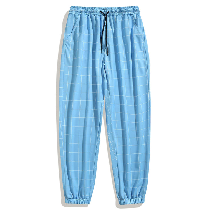 Men's sporty leisure pants with fashionable check pattern Lisslune