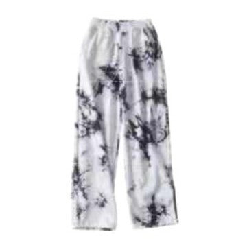 Women’s casual jersey pants with a low waist and trendy tie-dye design