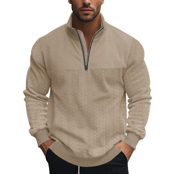 Men's structured sweater with half zipper Lisslune