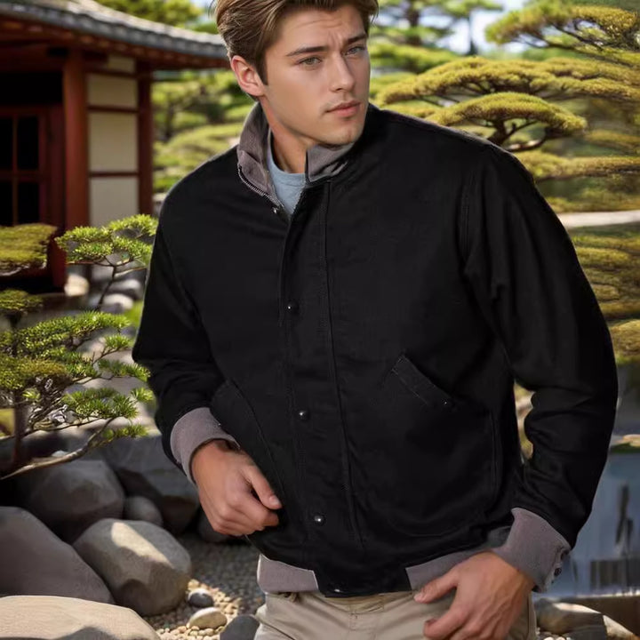 Men's elegant transitional jacket with high collar Lisslune