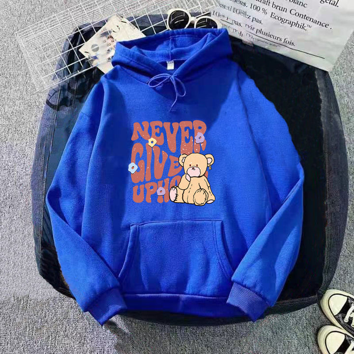 Women's hoodie with motivational bear design Lisslune