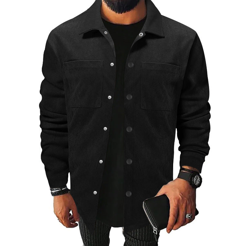 Men's cord jacket with practical pockets and button detail Lisslune