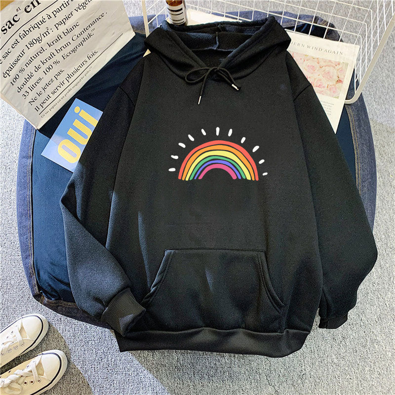 Women's hoodie with cheerful rainbow motif Lisslune