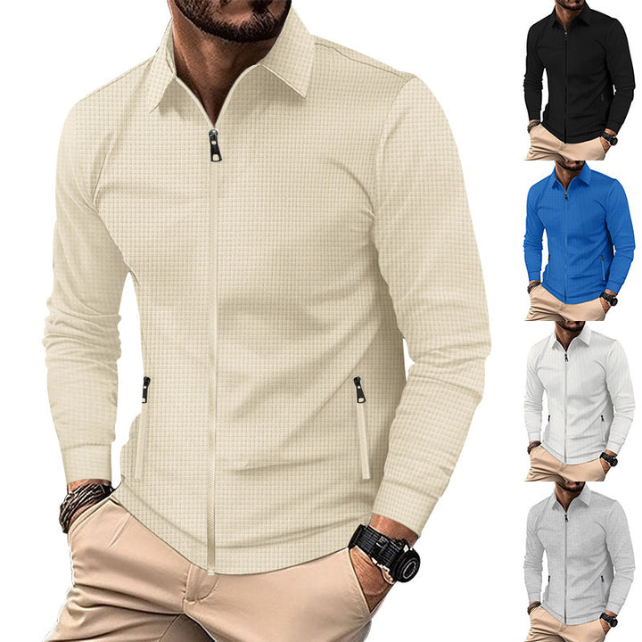 Men's sporty jacket with zipper and practical side pockets Lisslune