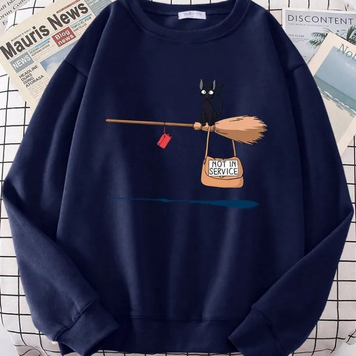 Women's sweatshirt with creative cat design Lisslune