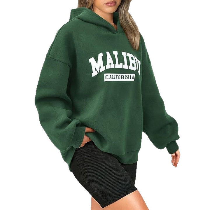 Women's casual hoodie with oversized cut and eye-catching print Lisslune