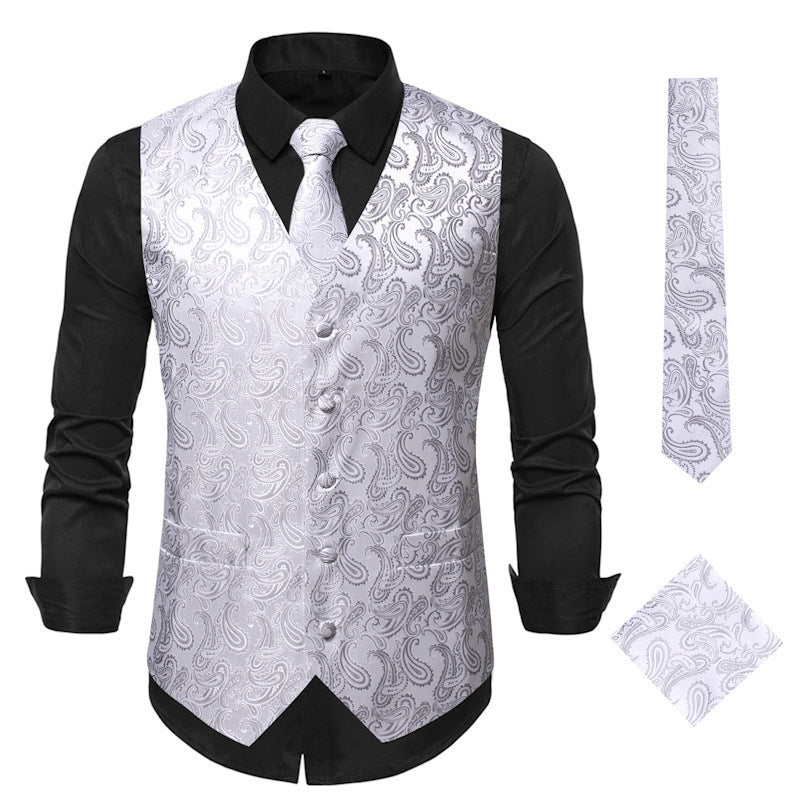 Men's elegant vest with paisley pattern Lisslune
