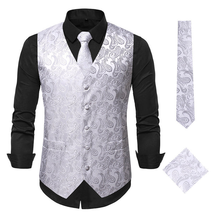 Men's elegant vest with paisley pattern Lisslune