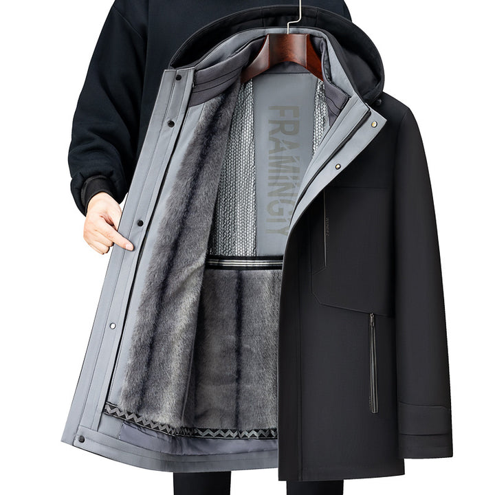 Men's Waterproof Winter Jacket with Insulated Fleece Lining Lisslune