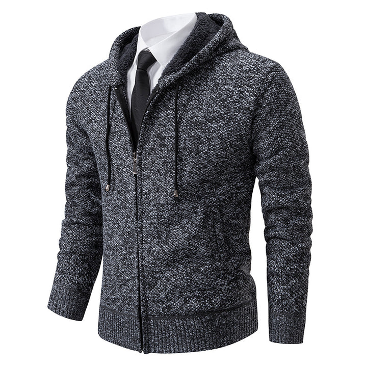 Men's cardigan with modern cut and practical zipper Lisslune