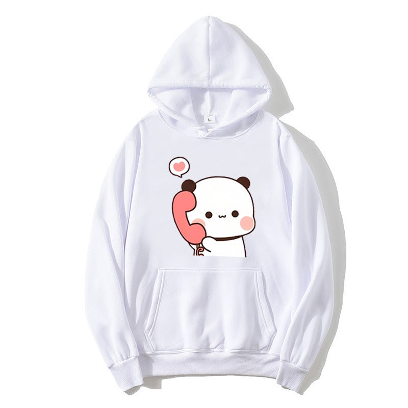 Ladies' hoodie with playful panda design Lisslune