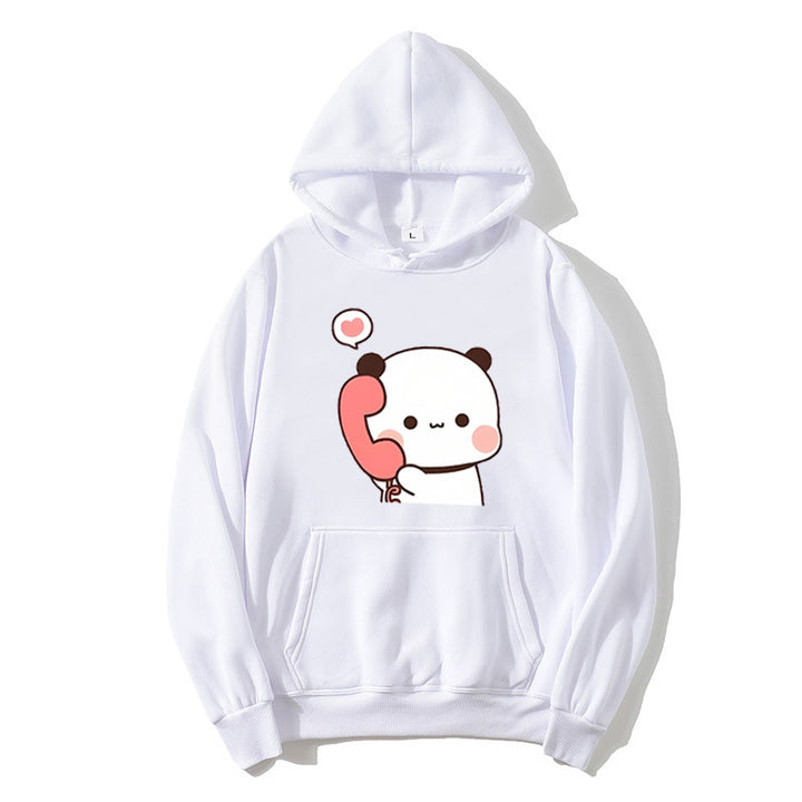 Ladies' hoodie with playful panda design Lisslune