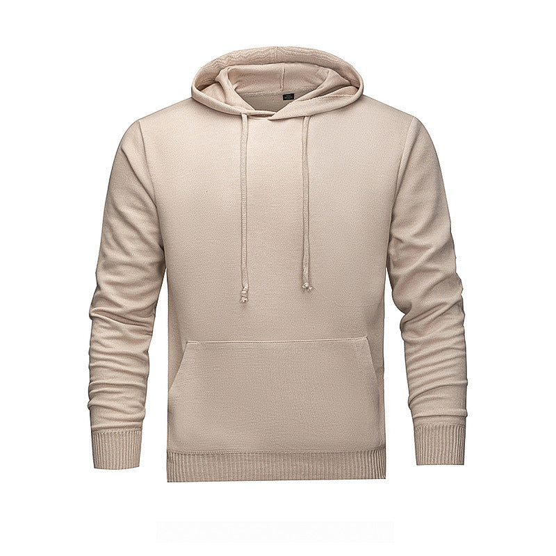 Men's Hooded Sweatshirt with Ergonomic Cut and Practical Kangaroo Pocket Lisslune