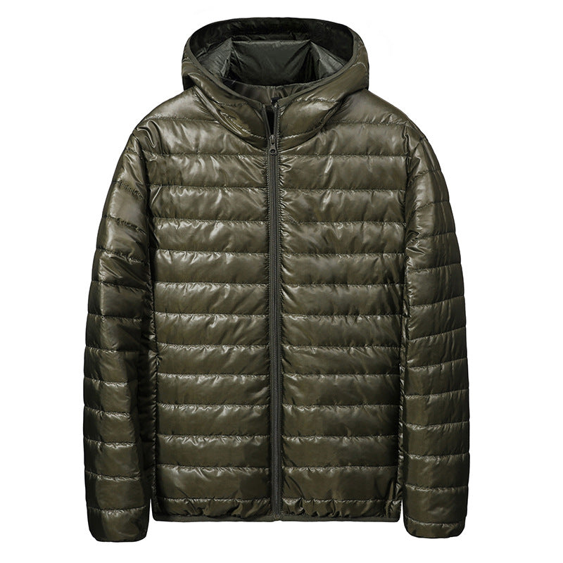 Men's lightweight quilted jacket with hood and water-repellent coating Lisslune