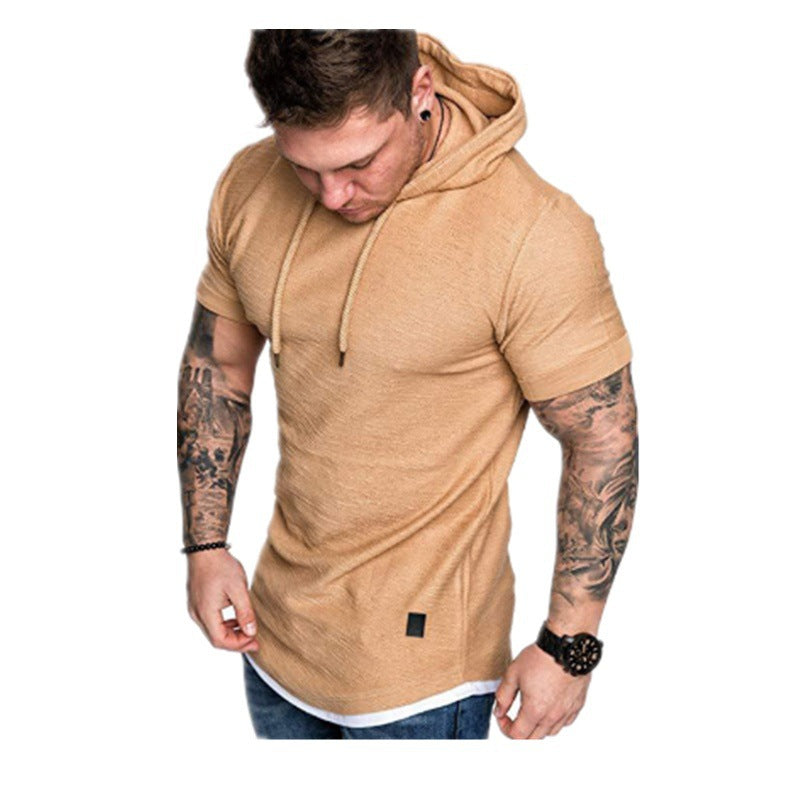 Men's hoodie with fashionable short sleeves and casual fit Lisslune