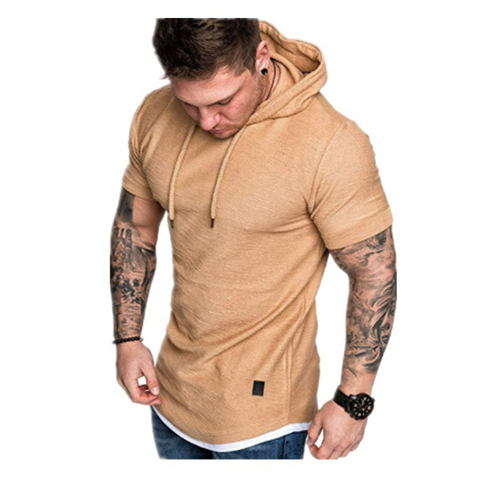 Men's hoodie with fashionable short sleeves and casual fit Lisslune