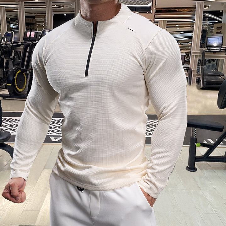 Men's Functional Long Sleeve Shirt with Half Zipper Lisslune