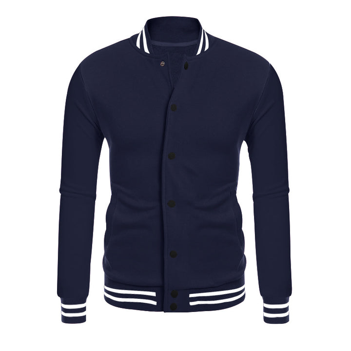 Men's sporty sweatshirt jacket with elegant contrasts and practical pockets Lisslune