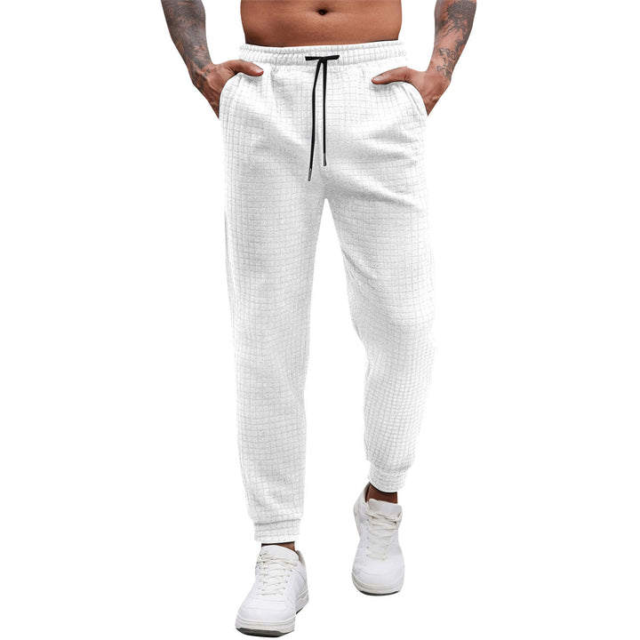 Men's Comfortable Sweatpants with Textured Design and Elastic Waistband Lisslune