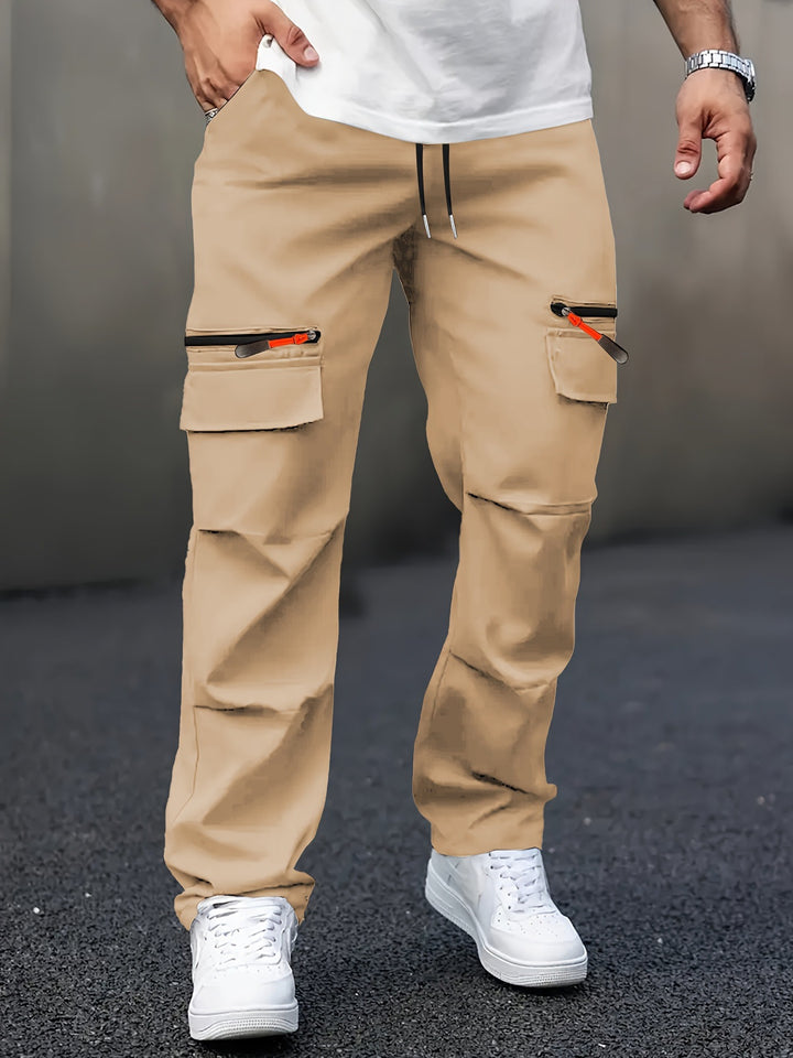 Men's cargo pants with innovative pockets and elastic waistband Lisslune