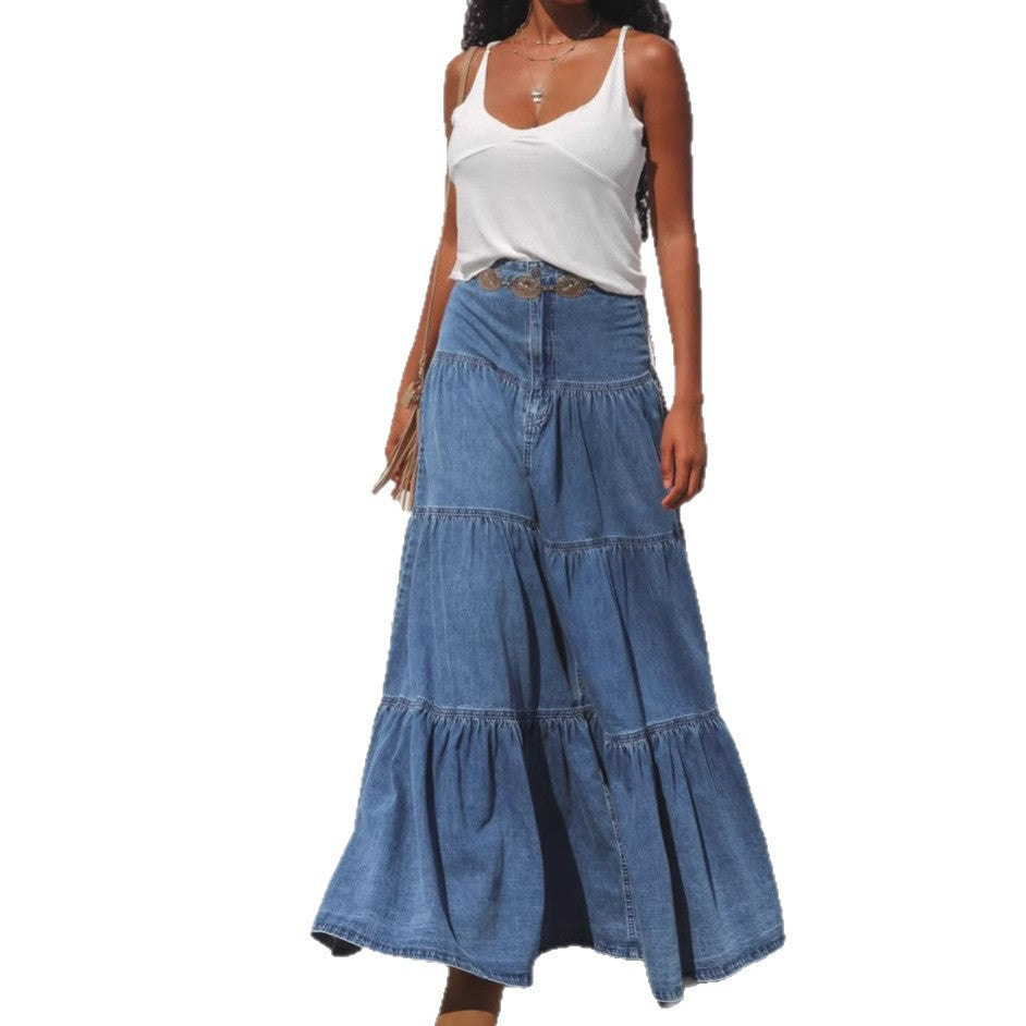 Women airy denim dress Lisslune