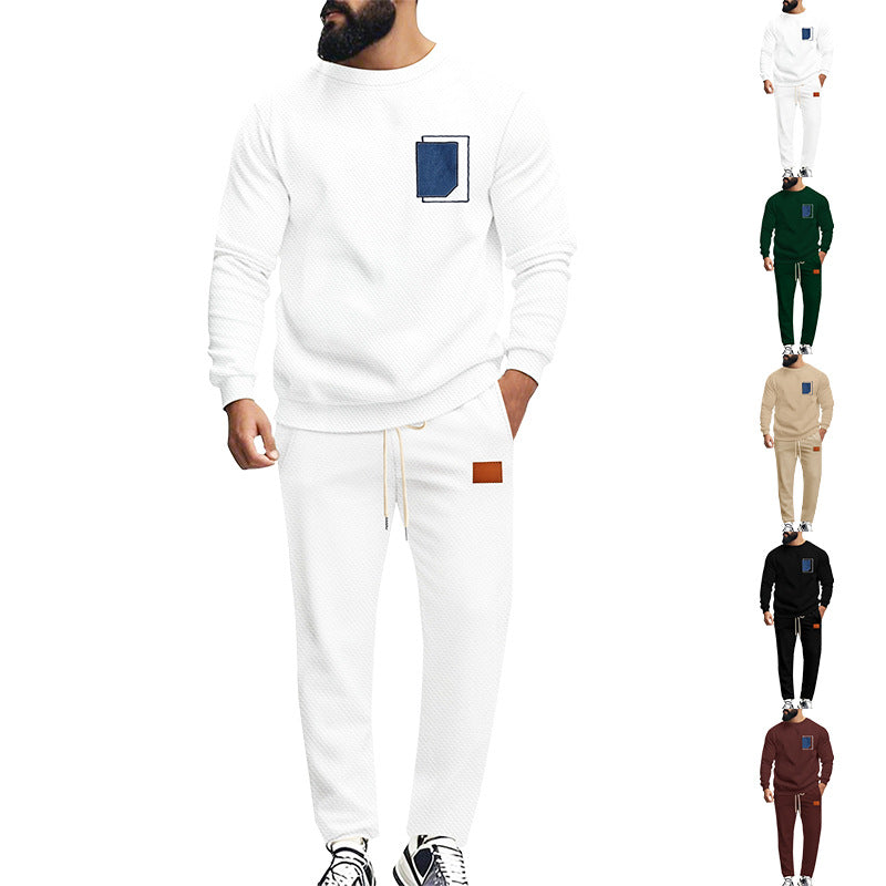 Men's Comfortable Leisure Suit with Fashionable Design and Practical Pockets Lisslune