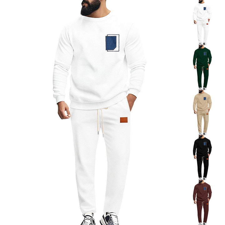 Men's Comfortable Leisure Suit with Fashionable Design and Practical Pockets Lisslune