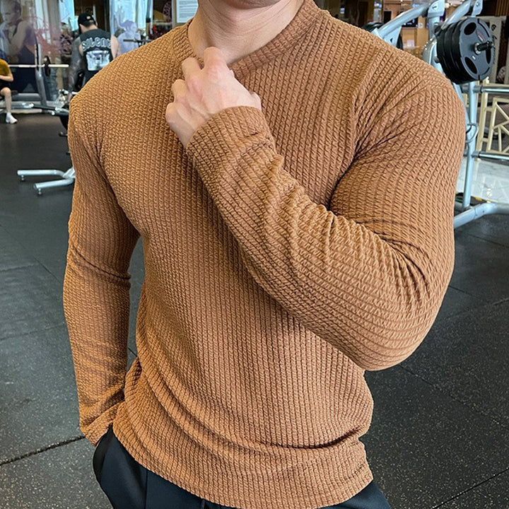 Men's long-sleeve shirt with textured design and modern cut Lisslune