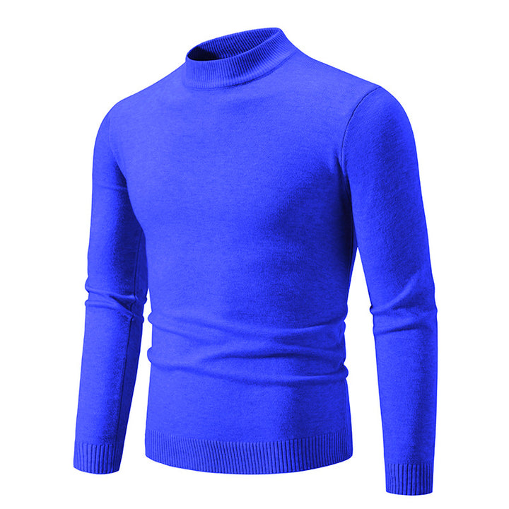 Men's fine knit sweater with high collar and elastic cuffs Lisslune